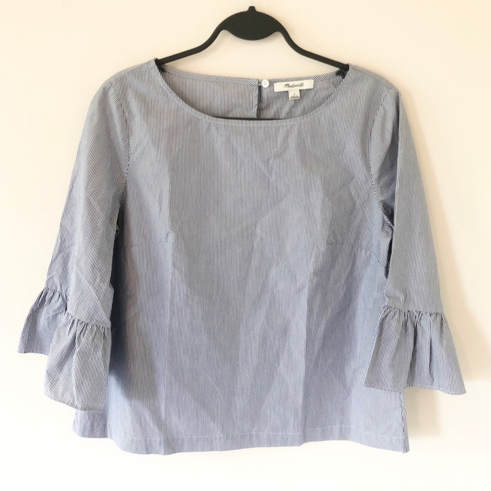 Madewell Striped Bell-Sleeve Top - Picture 2 of 6